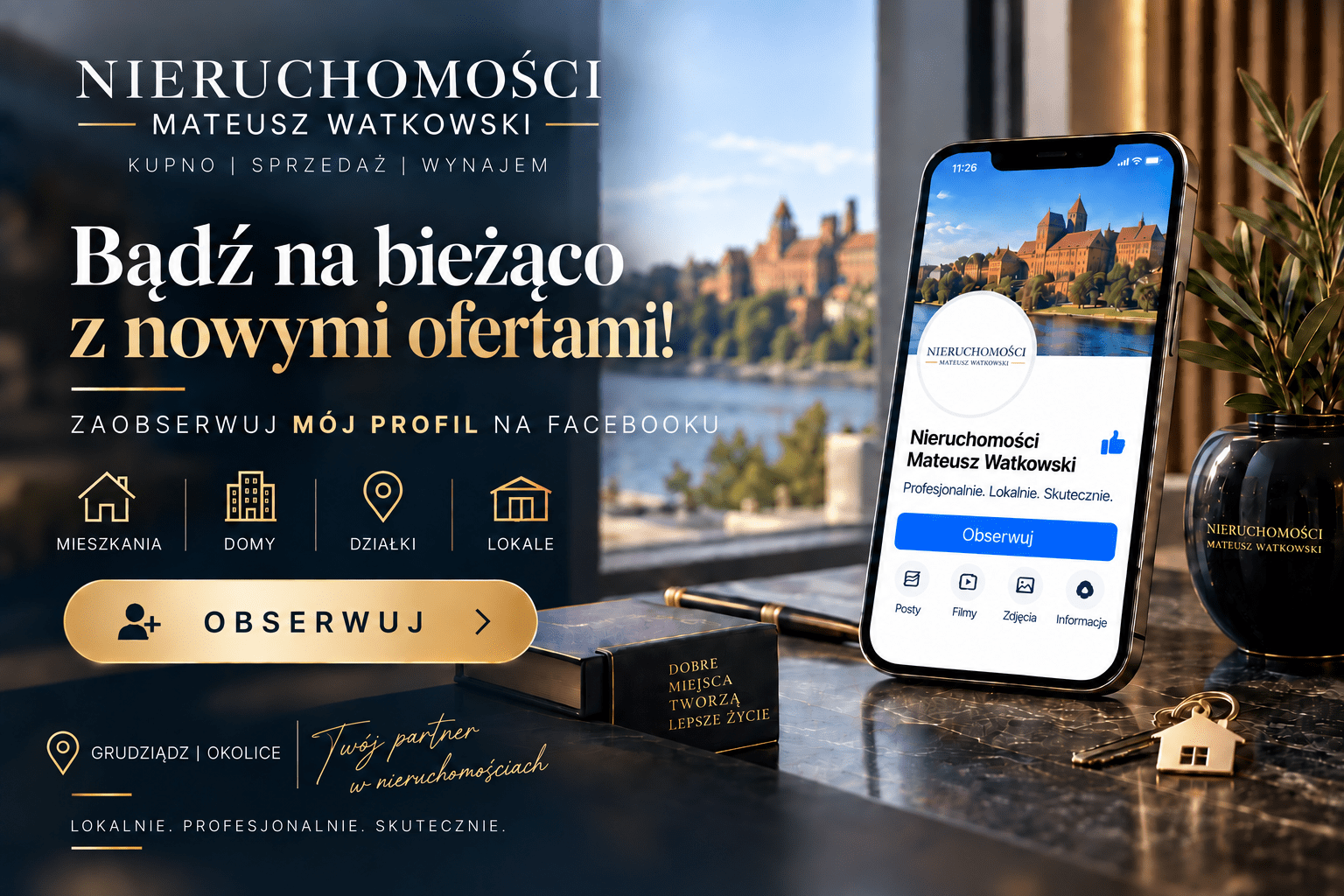 agent nieruchomości Grudziądz, Pośrednik nieruchomości Grudziądz Mateusz Watkowski